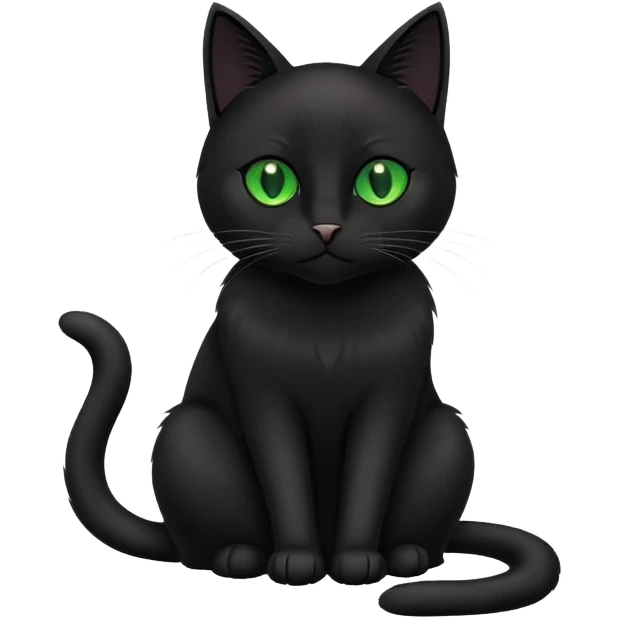 A black cat  emoji