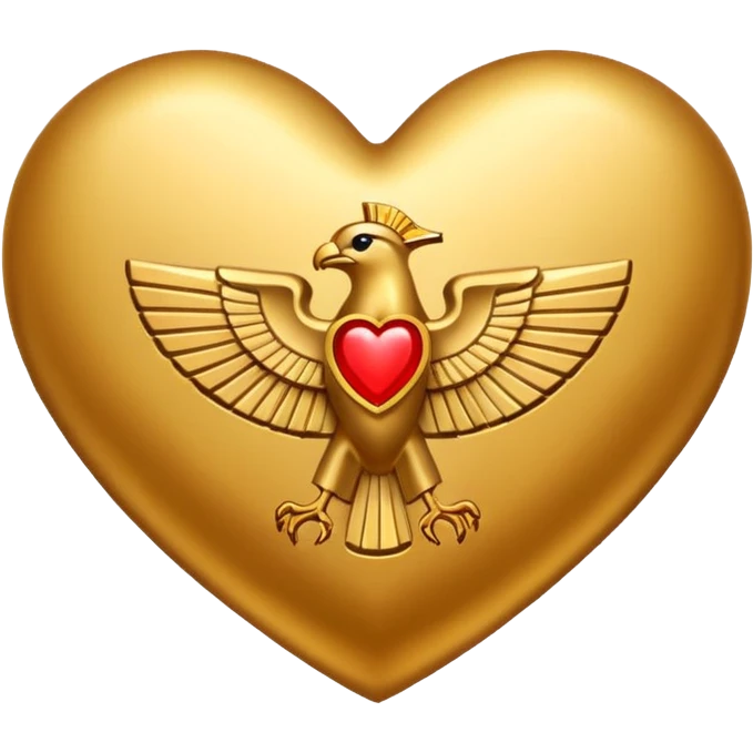 
heart and Egypt emoji