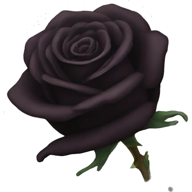 dark rose with black stem emoji