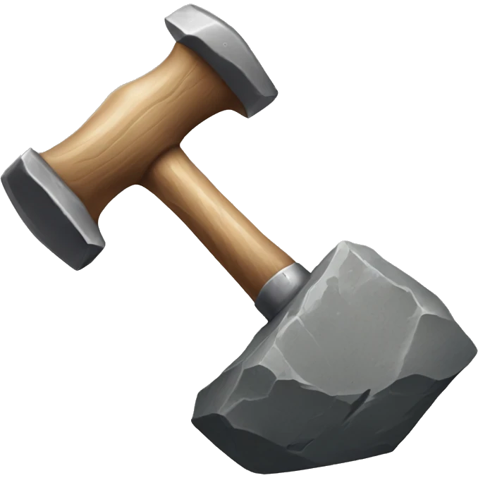 hammer with stone emoji