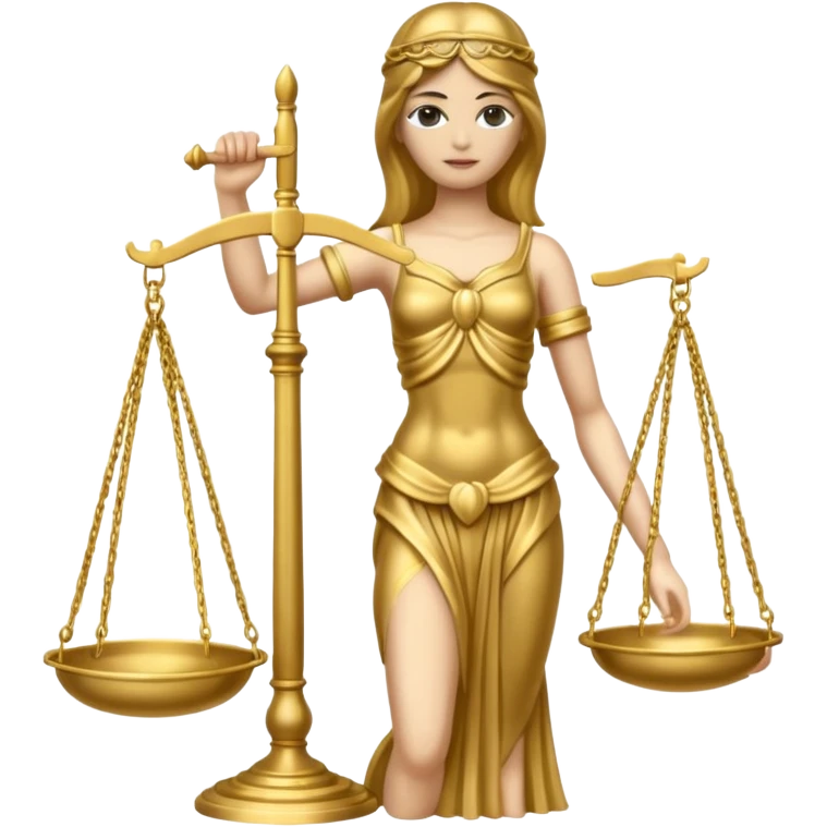 gold Justitia statue emoji