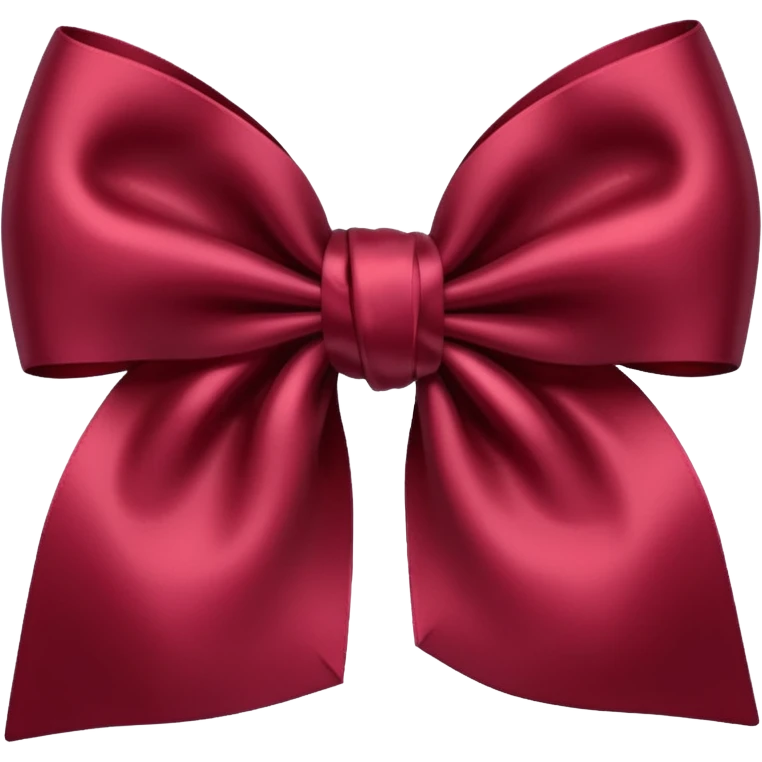 Deep wine red bow emoji
