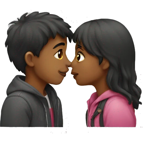 Boy girl kissing emoji