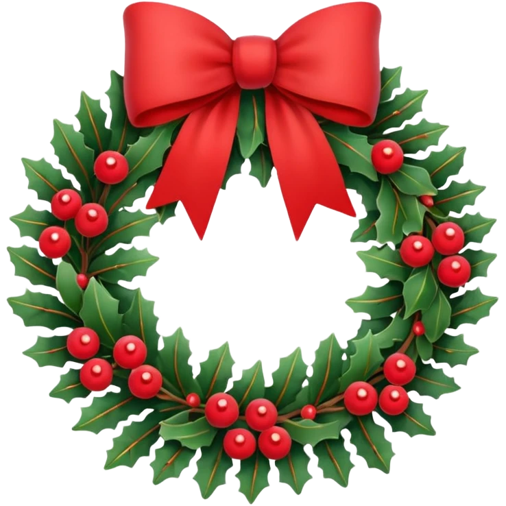 Christmas wreath emoji