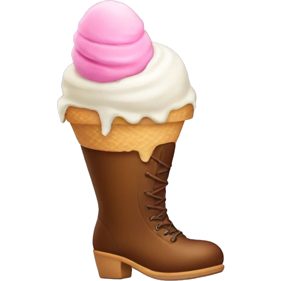 ice cream in a boot emoji