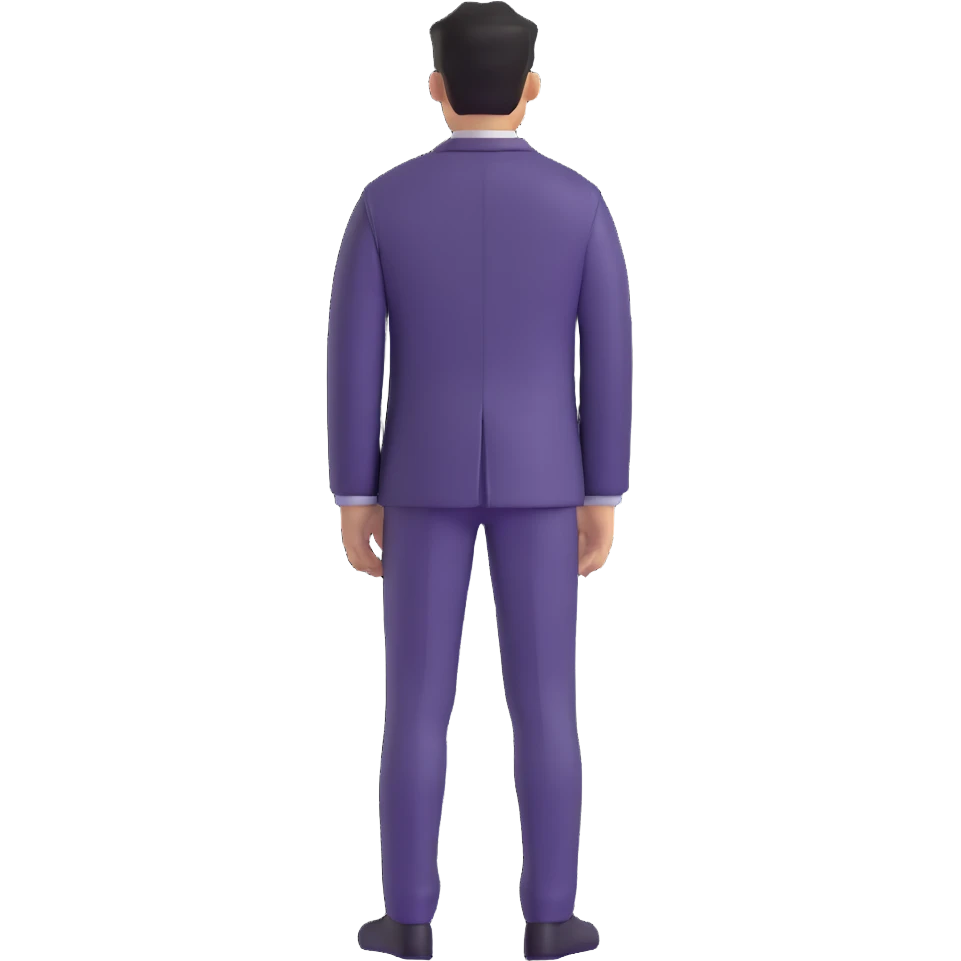backside of a man 3/4 angle emoji