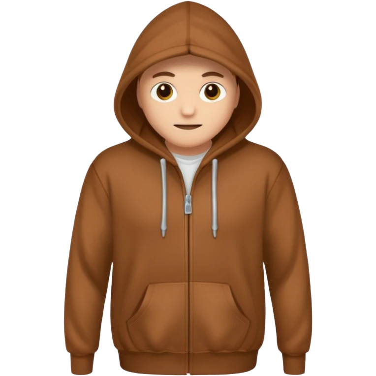 A brown hoodie no human and no zipper emoji