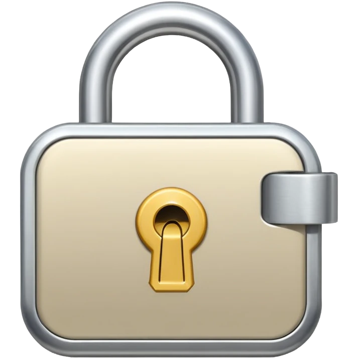 flat white locked lock icon emoji