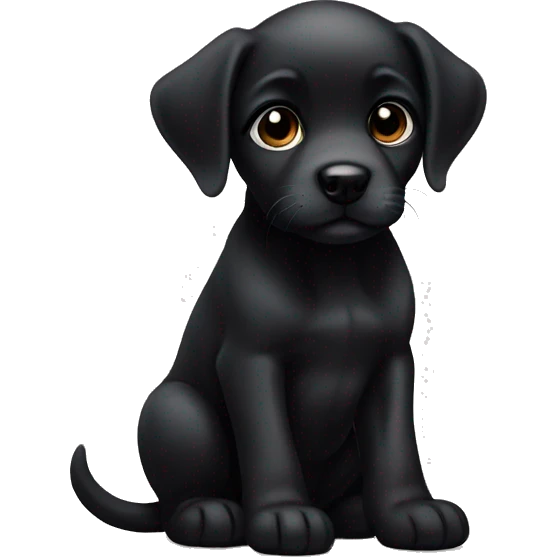 Baby dog black puppy emoji