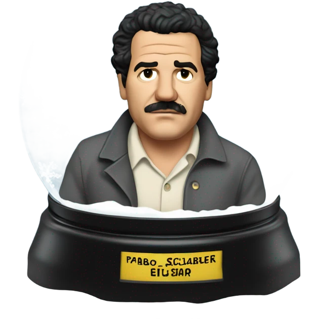 pablo escobar in snowing ball emoji