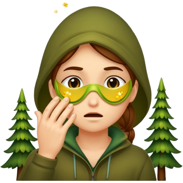 forest rogue rubbing eyes with pollen sparkles emoji