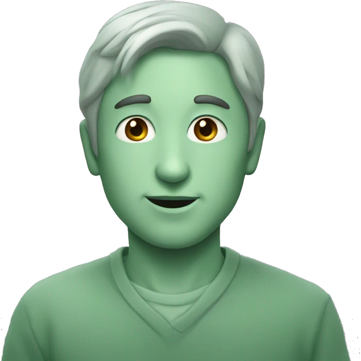sage green heart emoji