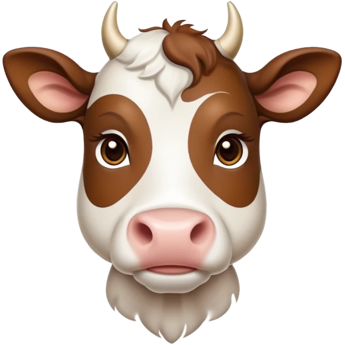 cinematic-noble-brown-and-white-cow calf-portrait-emoji,-poised-and-regal,-with-a-large,-sturdy-build-and-a-beautifully-patterned-hide-of-rich-brown-accented-by-crisp-white-patches,-deep-set-soulful-brown-eyes,-simplified-yet-sharp-and-sophisticated emoji