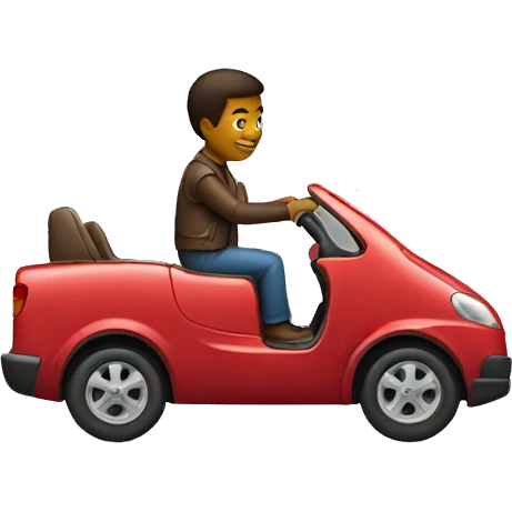 human riding in car emoji