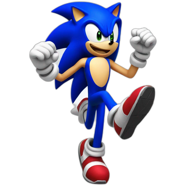 Sonic running emoji