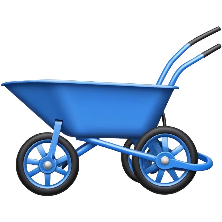 wheelbarrow car hybrid vehicle with wheels and steering wheel emoji