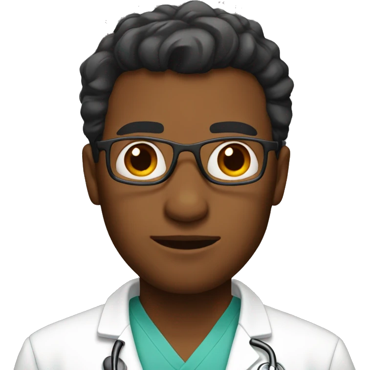 ER doctor without eyeglasses  emoji