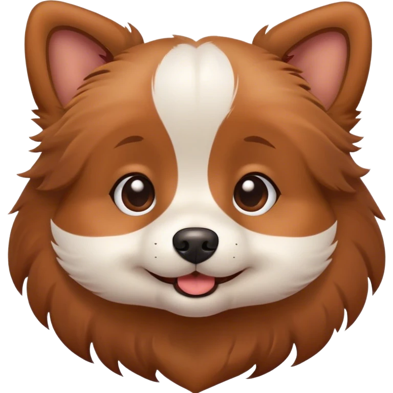 A cute, small dog with a friendly and playful expression emoji