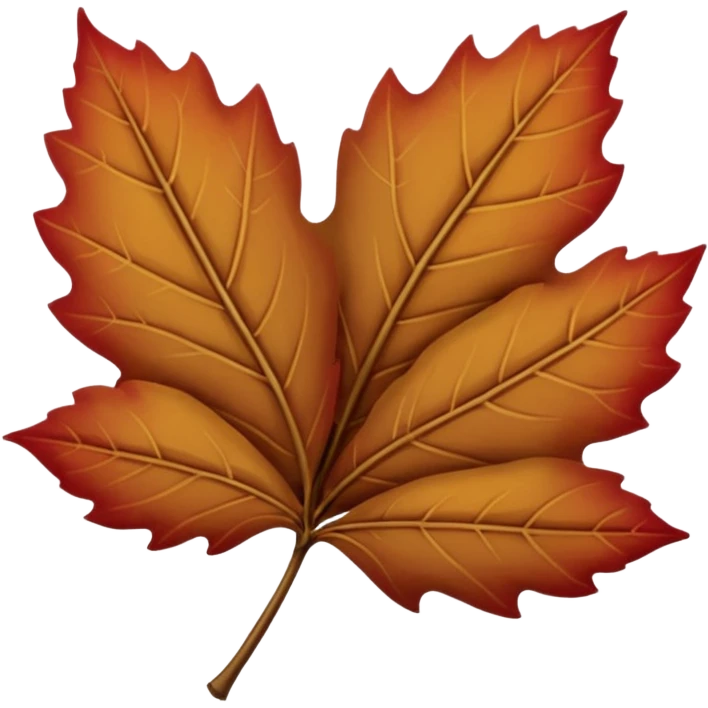 Hoja de otoño En color vintage emoji