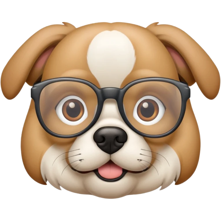 Dog with glasses emoji