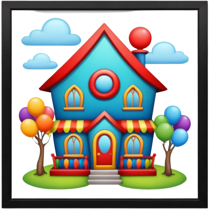 black clown house emoji