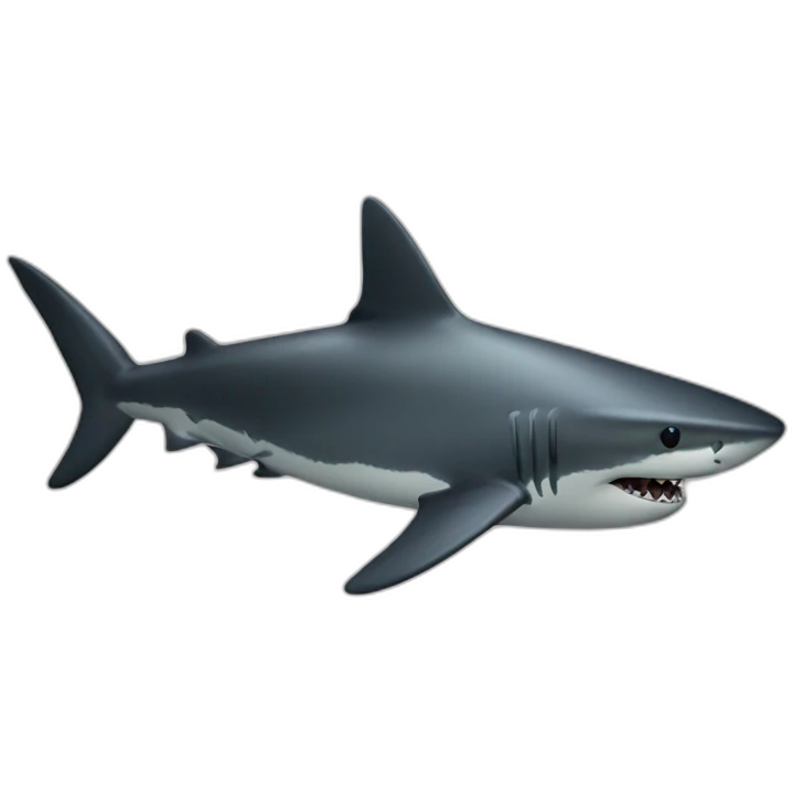 Dark colored shark emoji