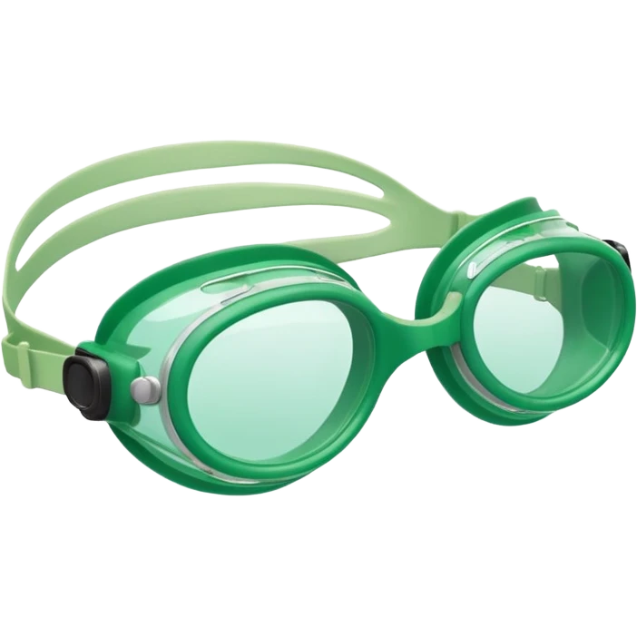 Green swimming goggles emoji