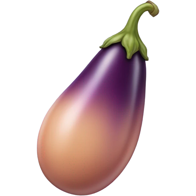Eggplant in peach emoji