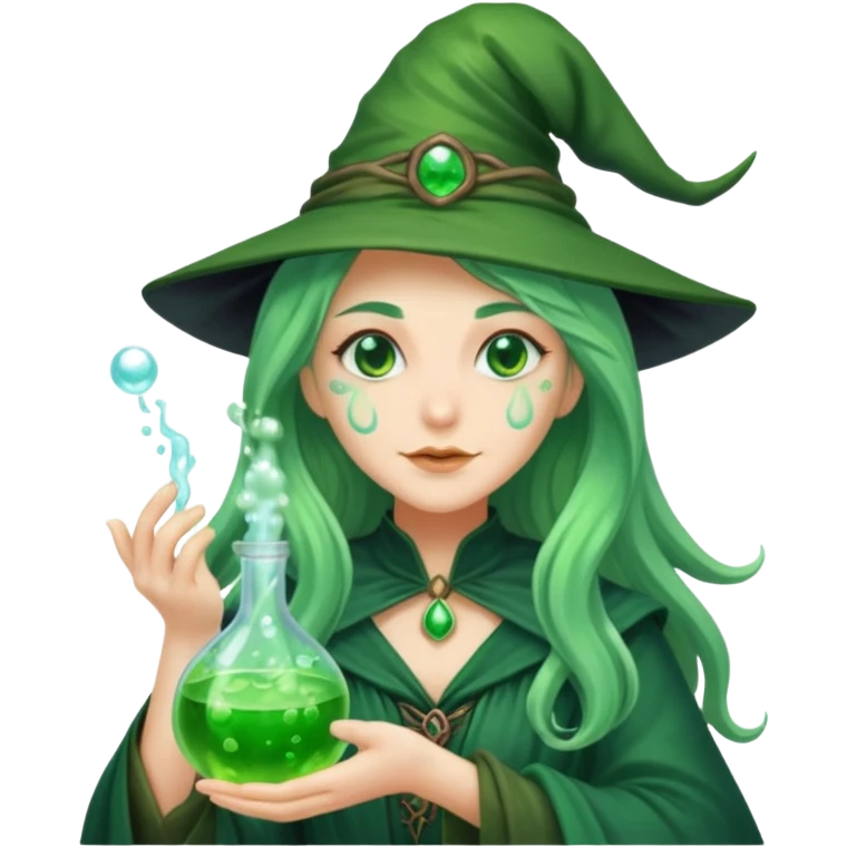 green witch cooking potion emoji