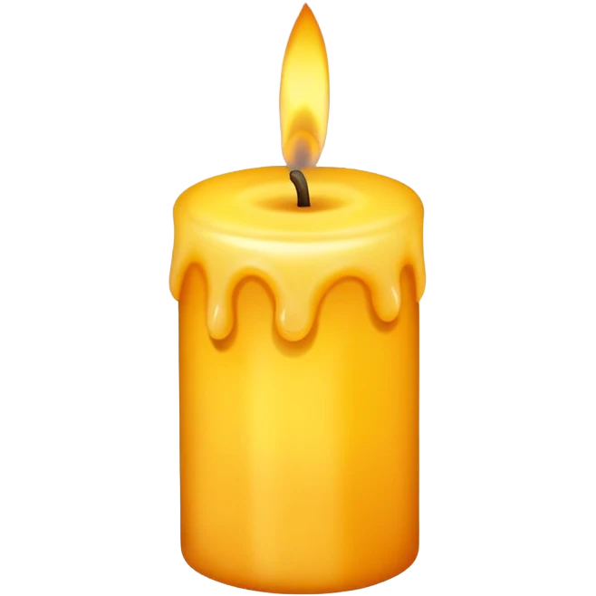 candle with a calm flame emoji