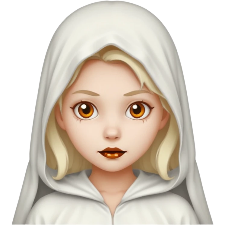girl with hallowen white costumes emoji
