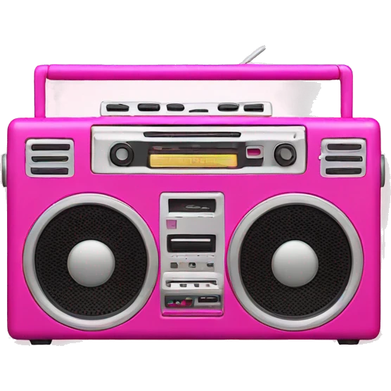 Pink boombox radio emoji