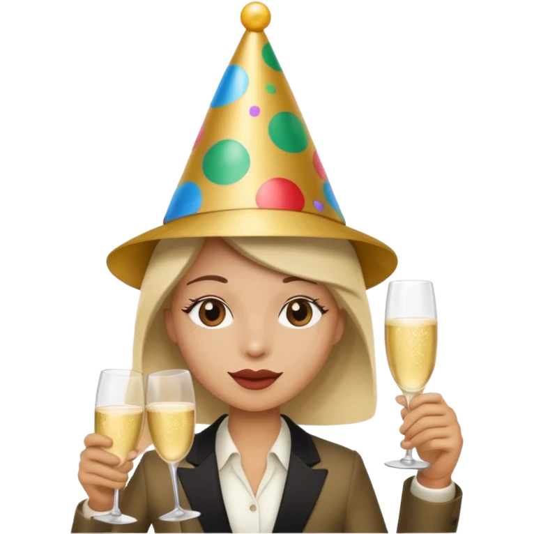 Beige Cheers with  Champagne emoji