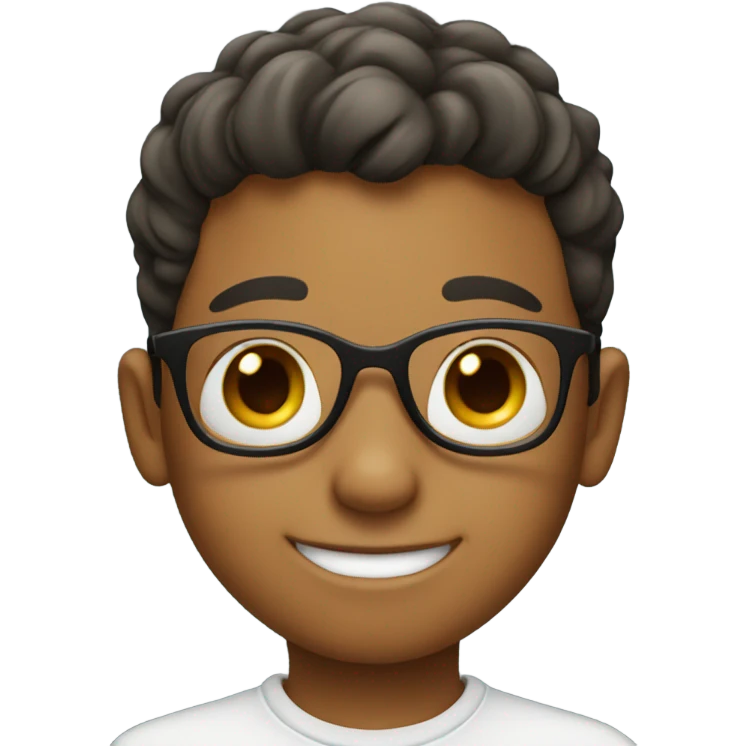 smiling boy with glasses cuter  emoji