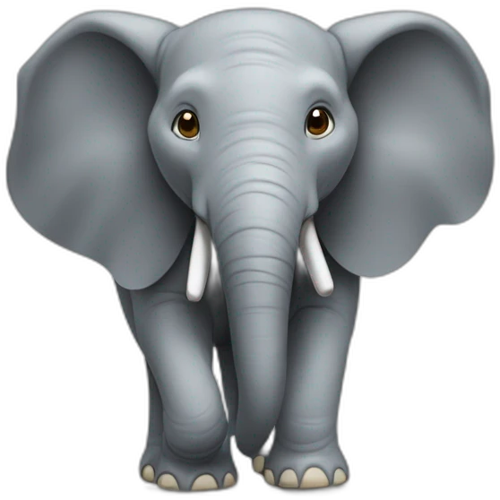 Éléphants sur une souris emoji