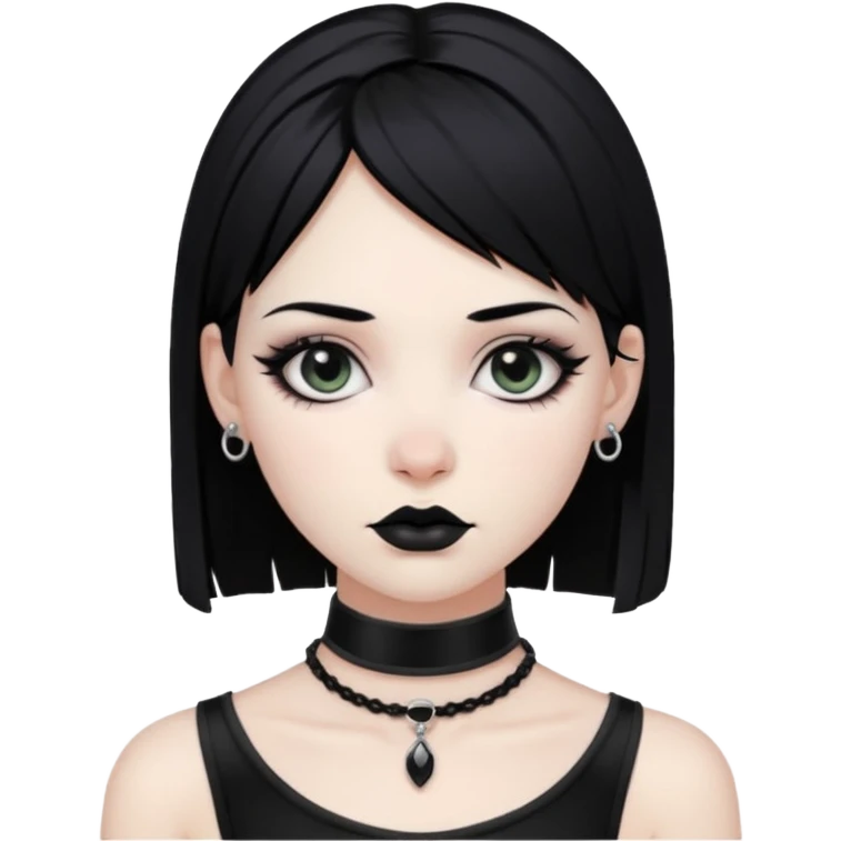 goth black white choker , remove background  emoji