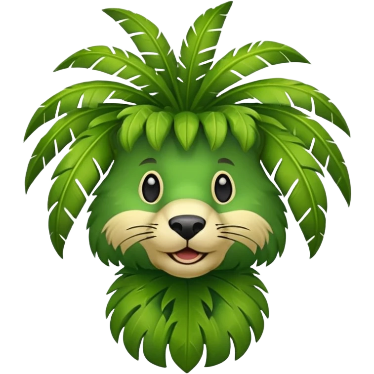 un animal avec une coupe de palmier emoji