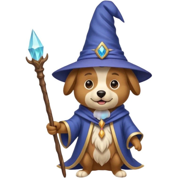 Dog wizard emoji
