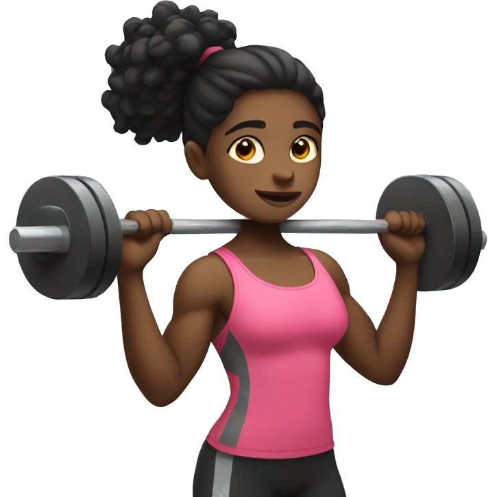 Girl do weightlifting  emoji