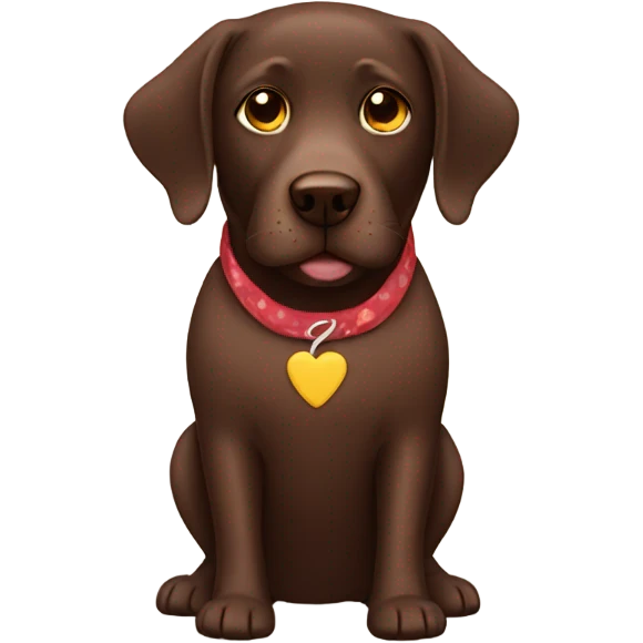Chocolate lab wearing pajamas emoji