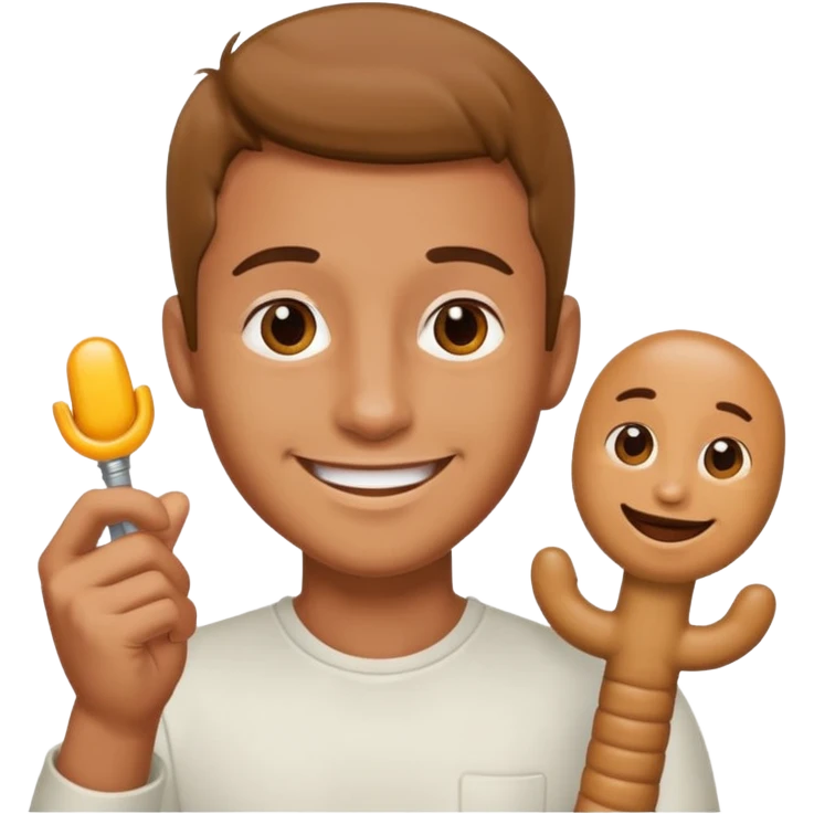 guy holding penis in hand emoji