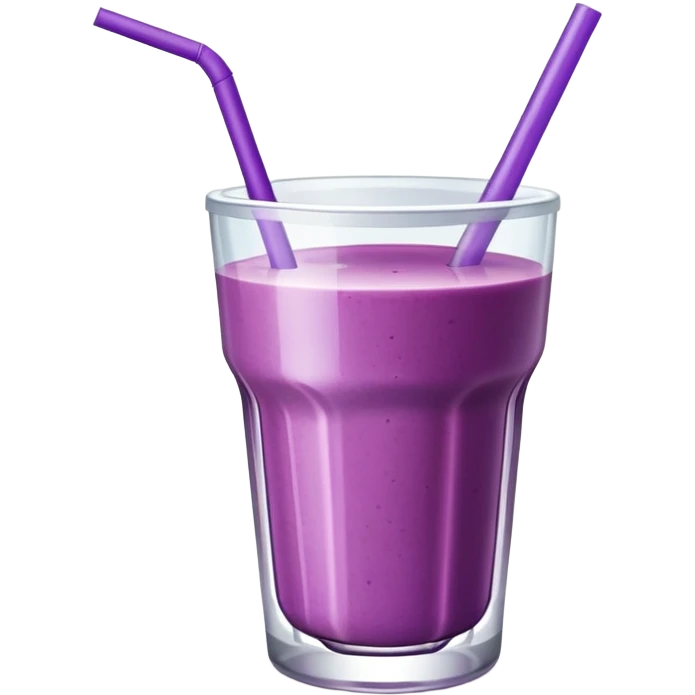 berry smoothie in a glass with straw emoji
