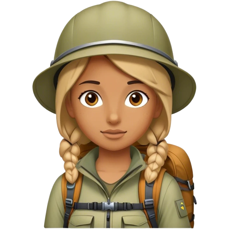 Girl goes trekking emoji