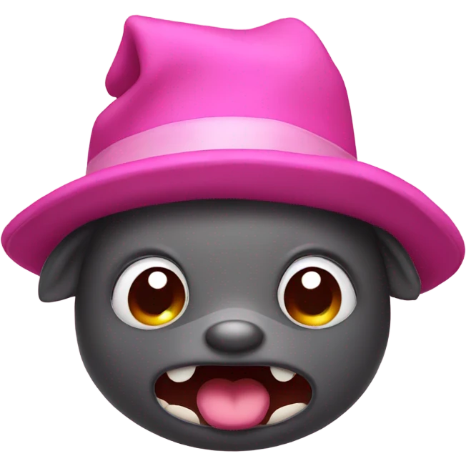 Bat with pink hat emoji
