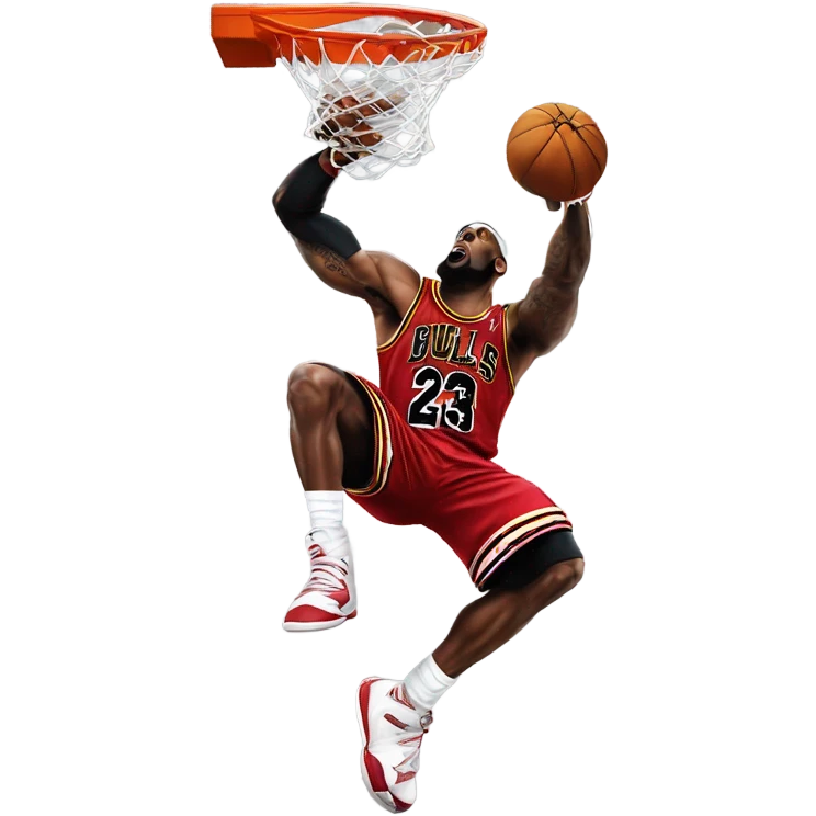Lebron James dunking on Michael Jordan  emoji