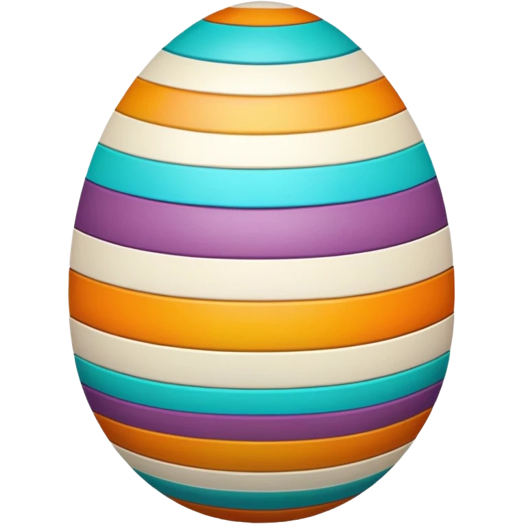 Striped egg multy Colors  emoji