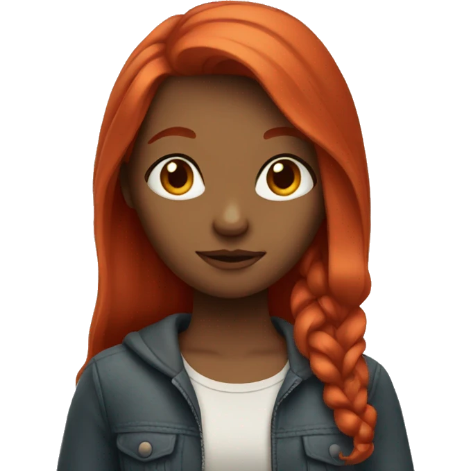 a girl with red hair emoji