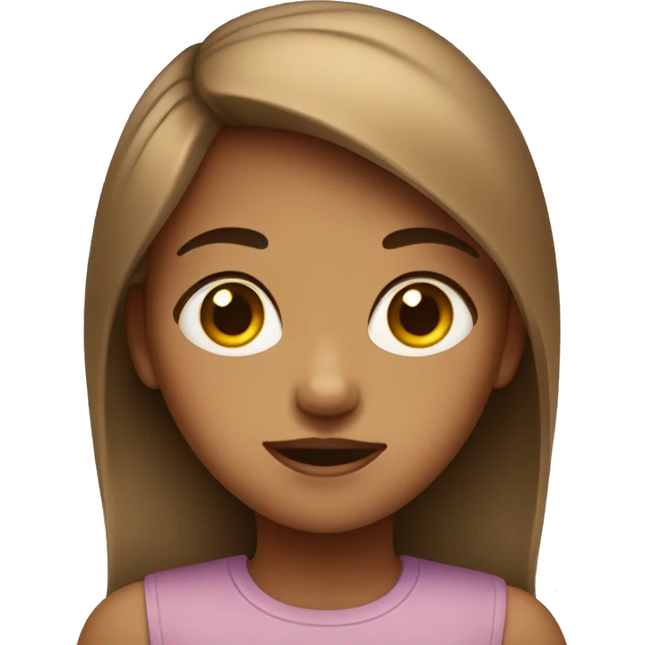 girl with brown begged eyes  emoji