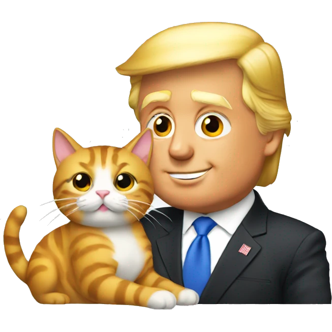 donald trump with cat emoji