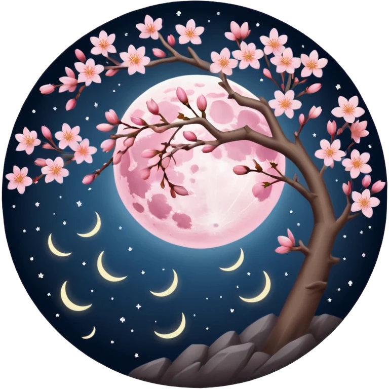 moon sakura emoji